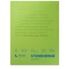 Legion Stonehenge Drawing Paper Pad - 9" x 12", White, 15 Sheets