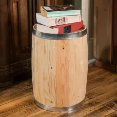 Claeys Old-Fashioned Rustic Pine Wood Multi Use Candy Keg 12.5" x 18"