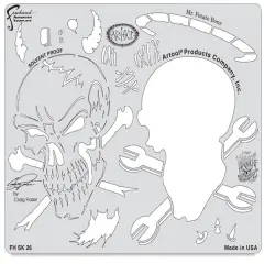 Iwata Artool Freehand Template - Wrath of Skull Master Mr. Potato Bonz