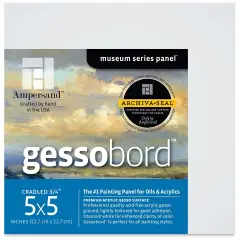 Ampersand Gessobord - 5" x 5", 3/4" Cradled