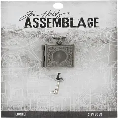 Tim Holtz Assemblage Lockets 2/Pkg-Book & Key