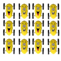 12 Pack Emoticon Party Favors Friction Stunt Cars - Car Novelties Emoticon Toys For Kids