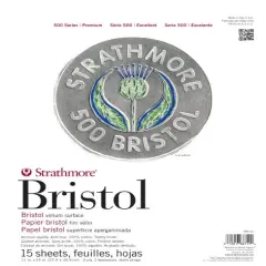 Strathmore Bristol Vellum Paper Pad 11"X14"-15 Sheets