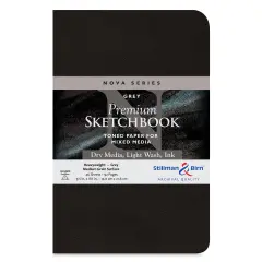 Stillman & Birn Nova Series Toned Softcover Sketchbook - Grey, 5-1/2" x 8-1/2"