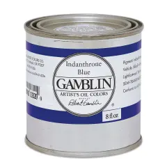 Gamblin Artist's Oil Color - Indanthrone Blue, 8 oz Can
