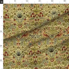 Various Fabrics by the Yard or Fat Quarter Victorian Vines Birds Botanical Damask Strawberry William Morris Custom Printed Fabric by Spoonflower