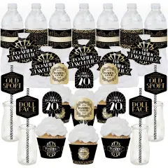 Big Dot of Happiness Roaring 20&rsquo;s - 1920s Art Deco Jazz Party Favors and Cupcake Kit - Fabulous Favor Party Pack - 100 Pieces
