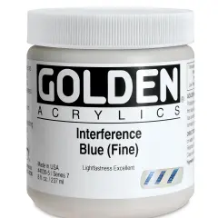 Golden Heavy Body Artist Acrylics - Interference Blue (Fine), 8 oz Jar
