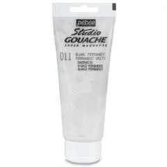 Pebeo Studio Gouache - Permanent White, 100 ml Tube