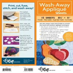 C&T Publishing Wash-Away Applique Sheets 15/Pkg-8.5"X11"