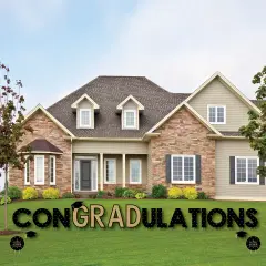 Big Dot of Happiness Gold Graduation Party Yard Signs - Outdoor Lawn Decorations - ConGRADulations