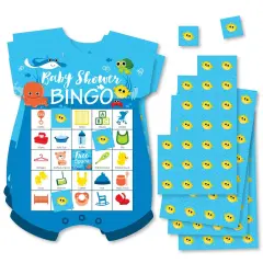 Big Dot of Happiness Under the Sea Critters - Picture Bingo Cards and Markers - Baby Shower Shaped Bingo Game - Set of 18