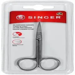SINGER Extra Curved Embroidery Scissors 4"