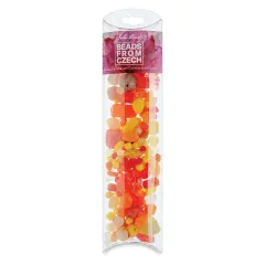 John Bead Czech Glass Bead Mix - Citrus Delight, 100 g