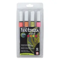 Sakura Pen-Touch Paint Markers - Fluorescent Colors, Extra Fine Tip, Set of 4