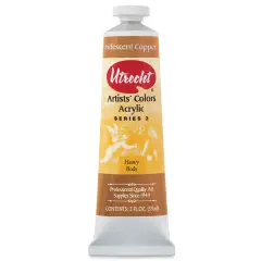 Utrecht Artists' Acrylic Paint - Iridescent Copper, 2 oz tube
