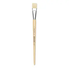 Utrecht Rhenish Pure Hog Bristle Brush - Bright, Size 12, Long Handle