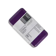 R&F Encaustic Paint Block - Cobalt Violet Deep, 40 ml block