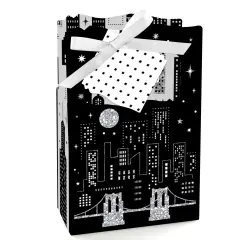 Big Dot of Happiness Nighttime City Skyline - New York Party Favor Boxes - Set of 12