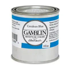 Gamblin Artist's Oil Color - Cerulean Blue, 8 oz Can