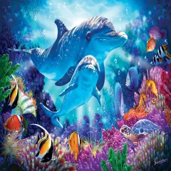 Sunsout Dolphin Guardian 500 pc Jigsaw Puzzle 70926