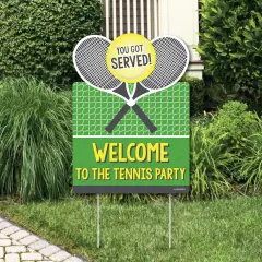 Big Dot of Happiness You Got Served - Tennis - Party Decorations - Baby Shower Tennis Ball Birthday Party Welcome Yard Sign
