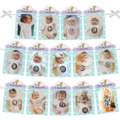 Big Dot of Happiness 1st Birthday Let&rsquo;s Be Mermaids - DIY First Birthday Party Decor - 1-12 Monthly Picture Display - Photo Banner