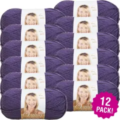 (12 Pack) Lion Brand Vanna's Choice Yarn - Purple