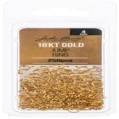 John Bead Jump Ring 4x.5mm 24ga 250/Pkg-18kt Gold Plated