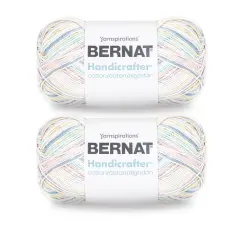 Bernat Handicrafter Cotton Big Ball Prettypastel Ombre Yarn - 2 Pack of 340g/12oz - Cotton - 4 Medium (Worsted) - 608 Yards - Knitting/Crochet