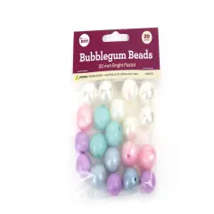 CousinDIY Bubblegum Bead 20mm 20/Pkg-Bright Pastels