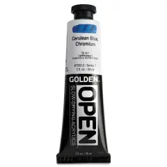 Golden Open Acrylics - Cerulean Blue Chromium, 2 oz Tube