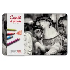 Cont&eacute; &agrave; Paris Pastel Pencil Set - Set of 24, Assorted Colors, Tin