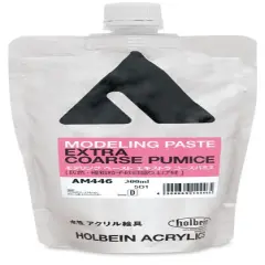 Holbein Acrylic Medium - Pumice Modeling Paste, Extra Coarse, 300 ml pouch