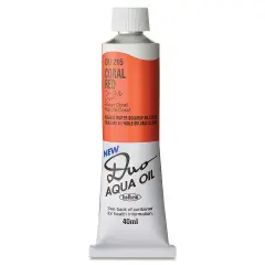 Holbein Duo Aqua Water Soluble Oils - Coral Red, 40 ml tube