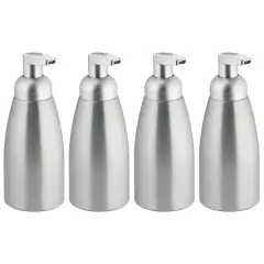 mDesign Aluminum Foaming Soap Dispenser Pump Bottle