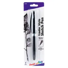 Pentel Arts Tradio Stylo Sketch Pen Black Ink, 1-Pk