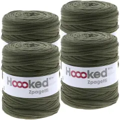 Multipack of 4 - Hoooked Zpagetti Yarn-Vineyard Green