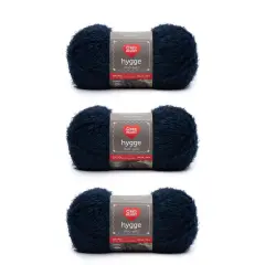 Red Heart Hygge Indigo Yarn - 3 Pack of 141g/5oz - Acrylic Nylon Blend - 5 Bulky - 132 Yards - Knitting/Crochet