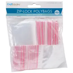 Craft Medley Ziplock Polybags 140/Pkg-2"X2" Clear