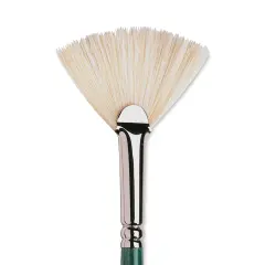 Winsor & Newton Winton Hog Bristle Brush - Fan, Long Handle, Size 3