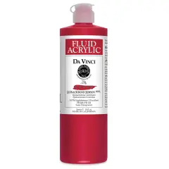 Da Vinci Fluid Acrylics - Quinacridone Crimson, 16 oz bottle