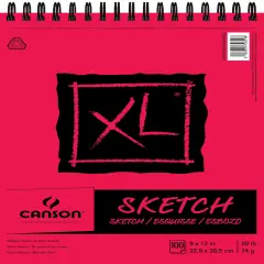 Canson XL Sketch Pad 9"X12"-100 Sheets