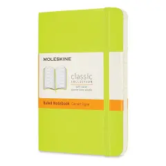 Moleskine Classic Soft Cover Notebook - Light Green, Ruled, 5-1/2" x 3-1/2"