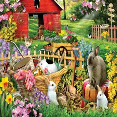 Sunsout Garden Bunnies 500 pc Easter Jigsaw Puzzle 35248