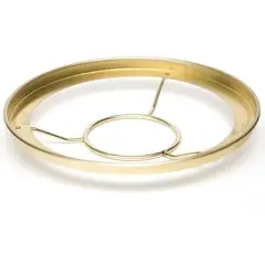 B & P 10731 Polished Solid Brass 10" Oil Lamp Shade Holder Ring