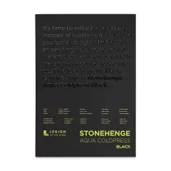 Legion Stonehenge Aqua Black Watercolor Paper Pad - 10" x 14", Cold Press, 15 Sheets