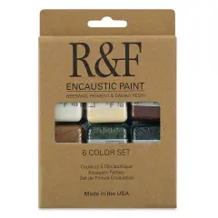 R&F Encaustic Paint - Set of 6, Earth Tones, 40 ml