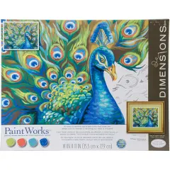 Paint Works Paint By Number Kit 14"X11"-Wild Feathers