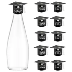 Big Dot of Happiness Graduation Cheers - DIY Grad Cap Graduation Party Bottle Topper Decorations - Set of 20
